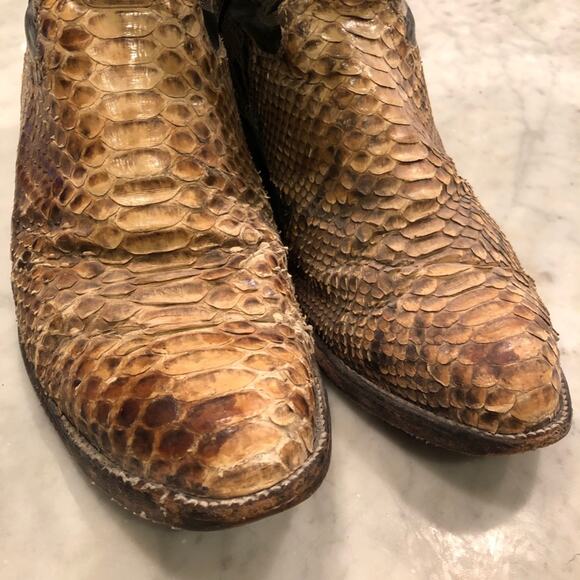 Vintage Python Snakeskin Boots 8.5 EE main image 4